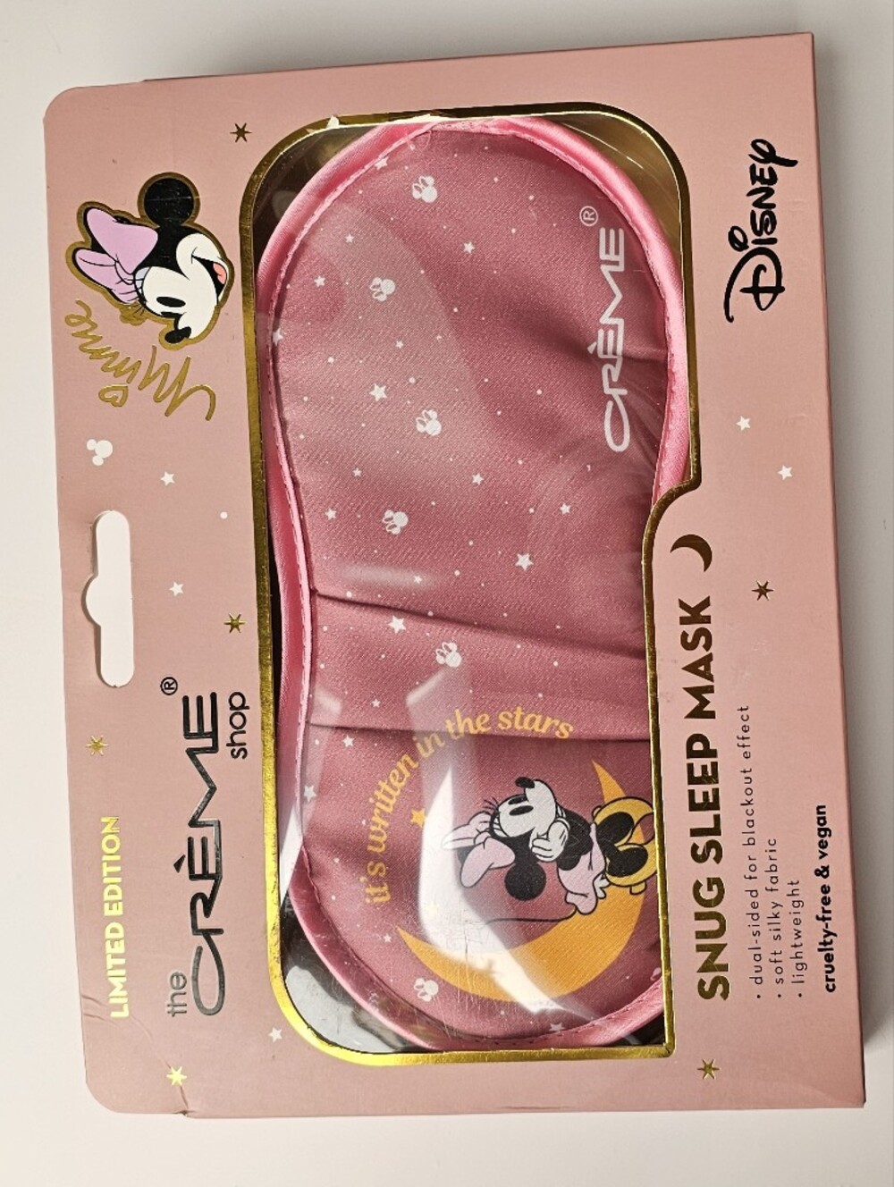 THE CREME SHOP Disney Minnie Mouse snug blackout satin sleep eye mask Beauty NEW